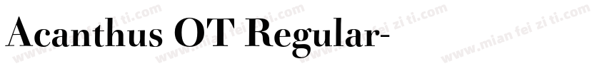Acanthus OT Regular字体转换